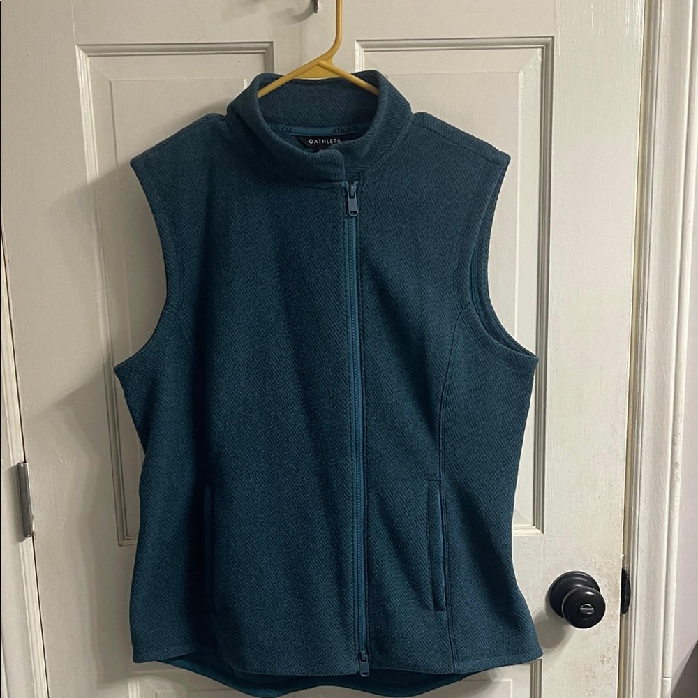Athleta Stroll Fleece Moto Vest